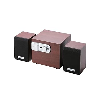 ELECOM 木のスピーカー 25W サブウーファー付 ELECOM 木のスピーカー 25W サブウーファー付